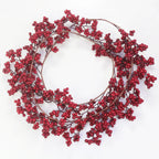 5.9ft/180cm Red Berry Christmas Garland Optional lighting Gold Silver Berry Artificial Garland Christmas Decoration for New Year-Serilas