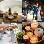 100Pcs Wooden Wick Stick with Base Candle Making Tools Multi Size Candlewick for Scented Candles Wedding Decor DIY Birthday Gift-Serilas