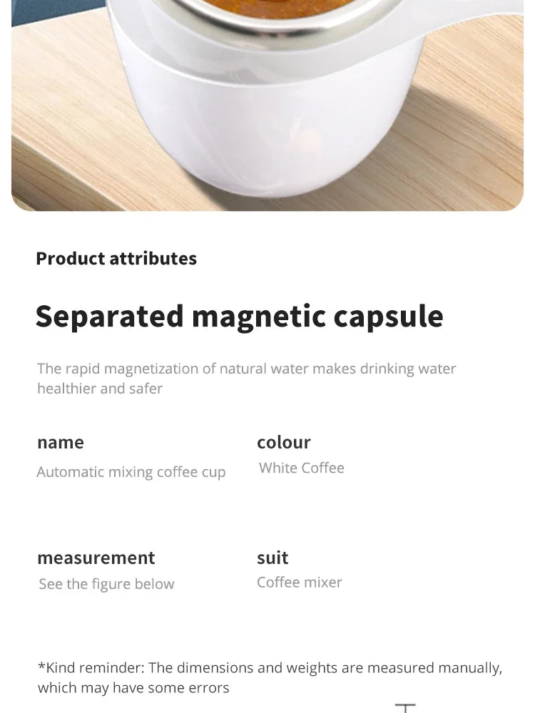 1PC Portable Smart Automatic Magnetic Stirring Cup Rechargeable Stainless Steel Lazy Rotating Mug Stirring Cup Drinking Tools-Serilas
