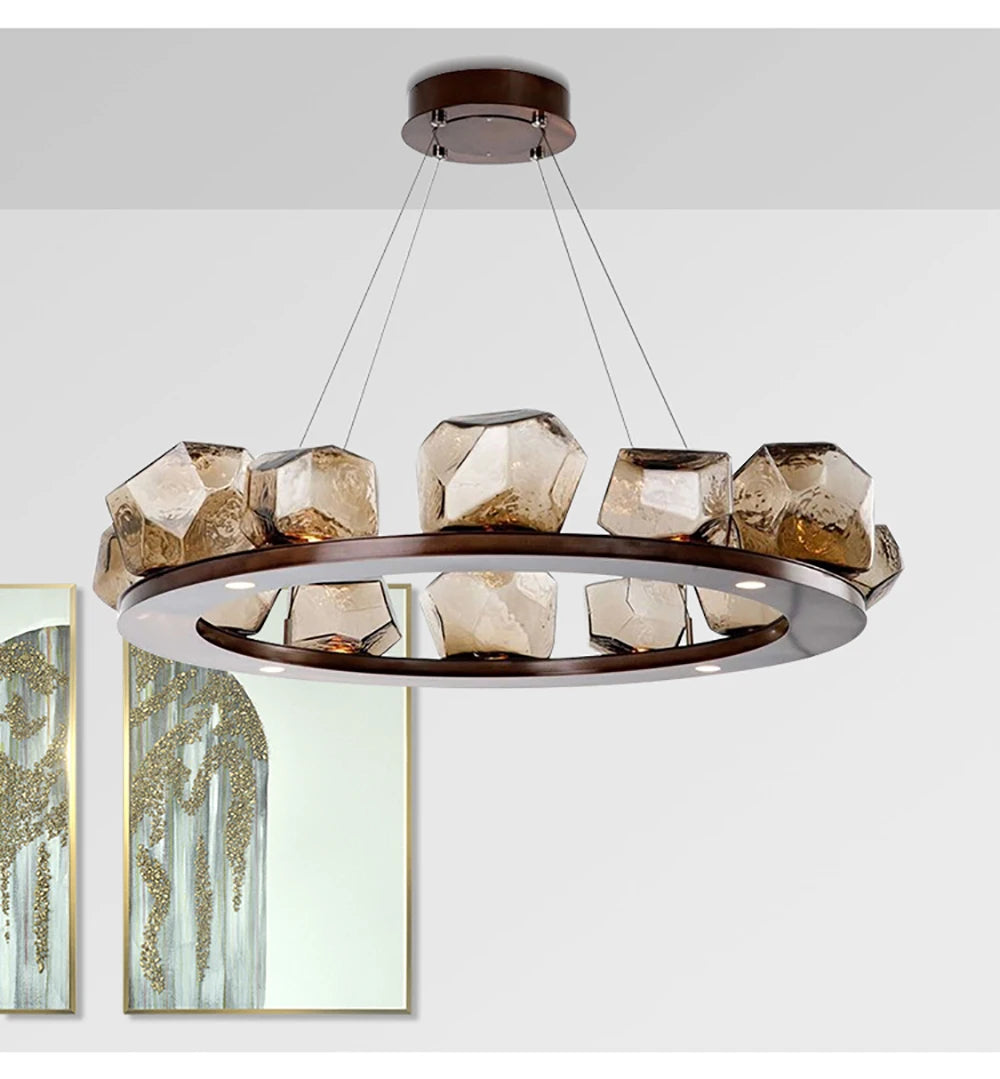 RockLume™ Modern Glass Pendant Chandelier