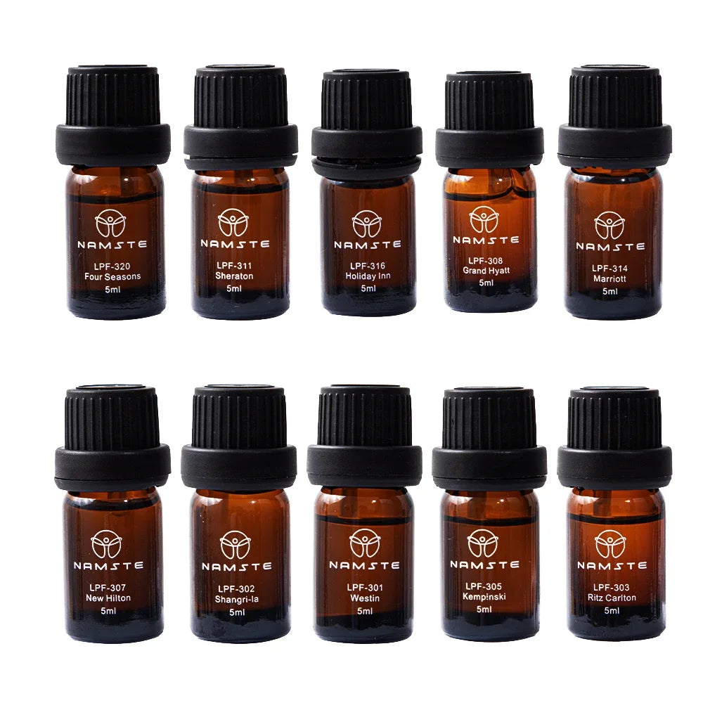 100% PURE Essential Set Oils For Aroma Diffuser Machine Air Humidifier Candle Making Scents  Hotel Series Fragrance Oil 5ML x 10-Serilas