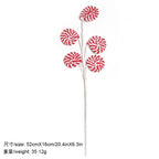 Christmas Decorations Candy Snow Berries Artificial Bouquet Xmas Tree Pendant Ornament Home Decor New Year 2025 Gift Accessories-Serilas