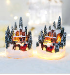Christmas Decorations  LED Night Lights Luminous Micro Landscape House Children's Creative Gift Christmas New Year Ornaments-Serilas