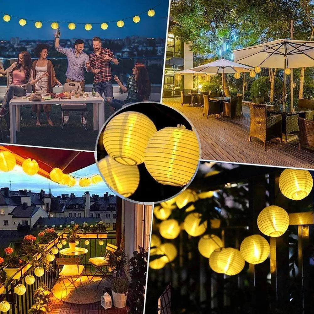 Solar String Lights 10/20/30 LED Outdoor Waterproof Christmas Garland Lantern Fairy Lamp String  for Garden Wedding Party Decor-Serilas