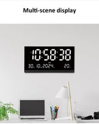 21 Inch Large Digital Wall Clock Large LED Screen Display Clock with Time/Date/Week/Temperature 12/24H Adjustable Brightness-Serilas