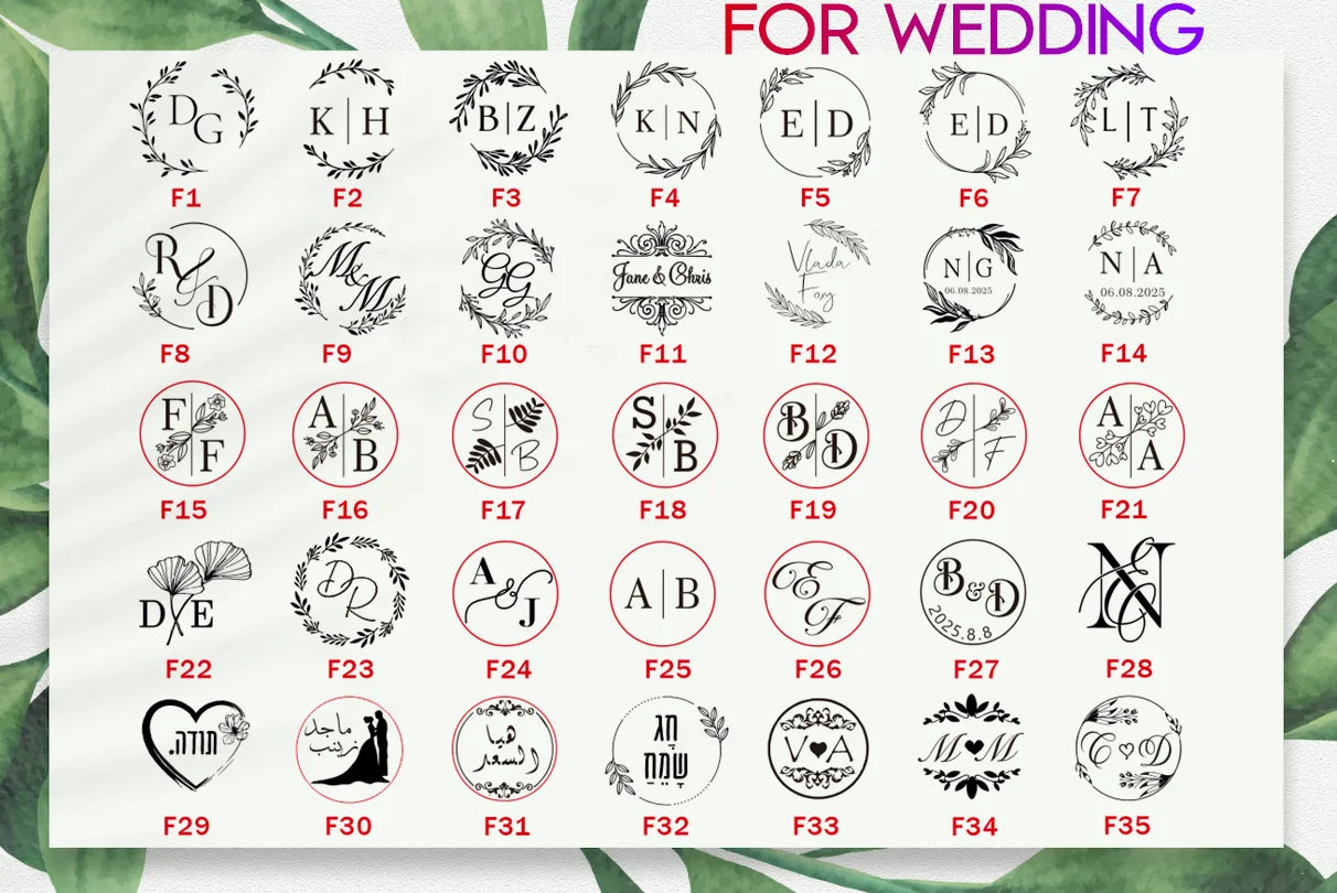 Ornament wreath Name Wedding Customized Wax Stamp Initial stamp,DIY Ancient Seal Retro Stamp,Personalized designVintage Wax Seal-Serilas