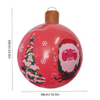 55CM Christmas Inflatable Ball Outdoor Garden Decorations PVC Giant Xmas Ball Christmas Large Balls Toy New Year Party Decors-Serilas