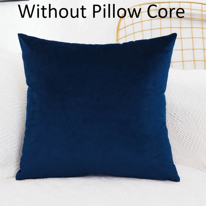 Velvet Solid Color Skin-friendly Pillow Cover Cushion Cover (excluding Filling) Living Room Sofa Decoration Cushion Cover-Serilas