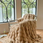 Luxury Faux Fur Rabbit Fur Thickened Blanket, Winter Soft Blanket Throw for Home Bed Sofa Cover 100X150cm 150X200cm 200X230cm-Serilas