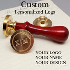 Ornament wreath Name Wedding Customized Wax Stamp Initial stamp,DIY Ancient Seal Retro Stamp,Personalized designVintage Wax Seal-Serilas