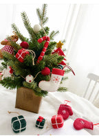 Christmas Tree Snowflake Gift Decoration Pendant Wool Felt Gingerbread Handmade DIY Accessories Christmas New Year Decoration-Serilas