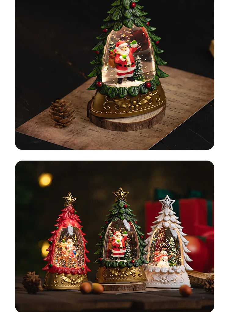 Christmas Scene Decoration Small Gifts Crafts Drifting Snow Crystal Ball Children's Toys Birthday Gift Decoration-Serilas