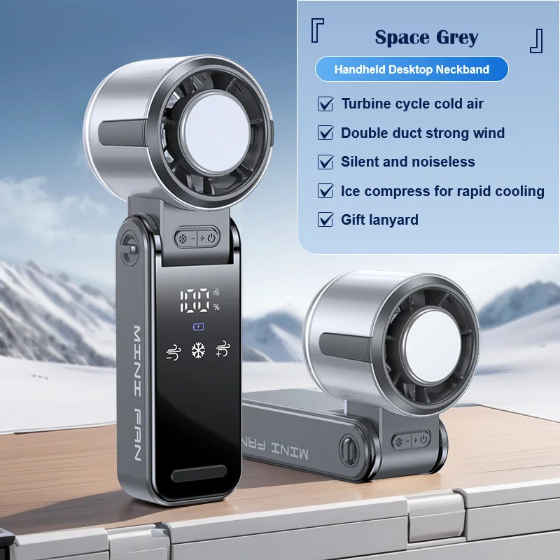 Portable Fans 29,000 RPM Collapsible Foldable TEC Superconducting Cooling Mini Portable Fan Air Cooler Minifan-Serilas