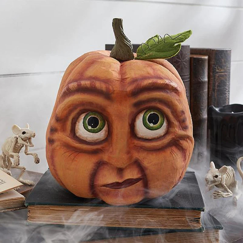 Artificial Pumpkin Statue for Garden Decoration, Pumpkin Face, Monster, Party Decoration, Expression-Serilas