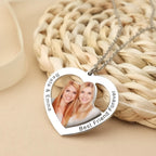 Personalized Photo Necklaces Custom Name Necklace Heart Pendant Chain Jewelry for For Lovers Family Friend Anniversary Gift-Serilas