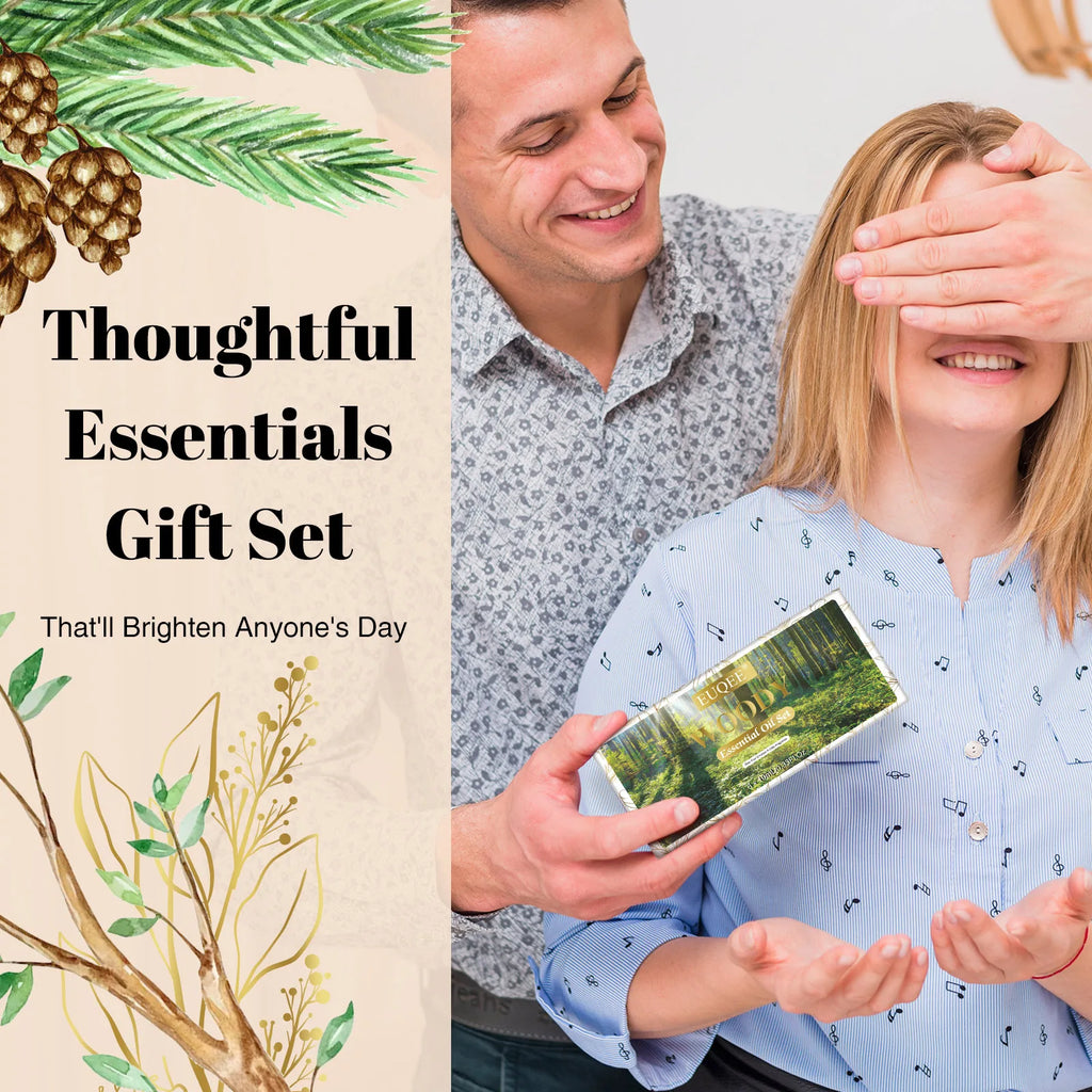 EUQEE Essential Oils Set 6 Bottles 10ml Pure Natural Aromatherapy Oils for Humidifier Diffusers Making Candle Soap Air Freshener-Serilas