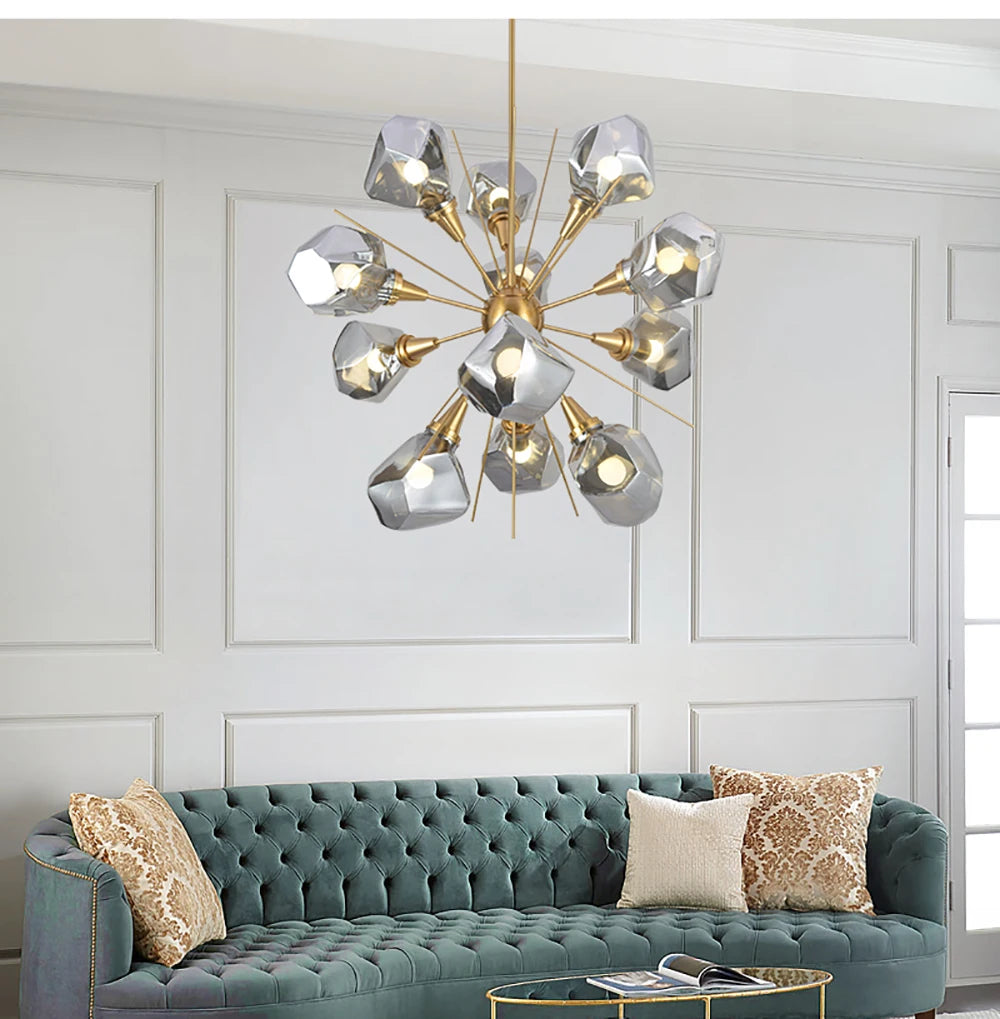 RockLume™ Modern Glass Pendant Chandelier
