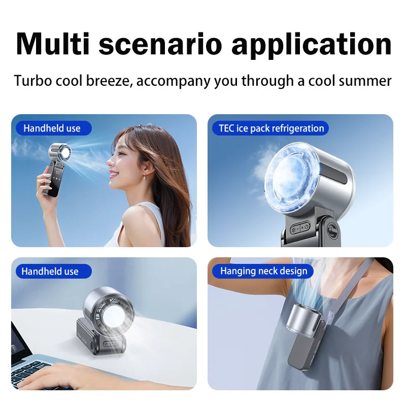 Portable Fans 29,000 RPM Collapsible Foldable TEC Superconducting Cooling Mini Portable Fan Air Cooler Minifan-Serilas