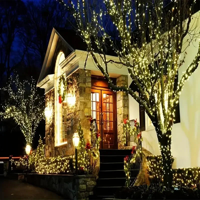 LED Solar Light String 8 Functions Outdoor Waterproof Lawn Starry Sky Christmas Garden Courtyard Decoration Atmosphere Lights-Serilas