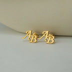 Personalized Initial Name Earrings Exquisite Stainless Steel Customized Earrings Commemorative Gift for Mom and Women's Friends-Serilas