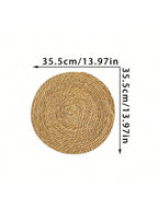 Hanging Woven Cloth Wall Basket Handmade Decorative Rustic Boho Wall Baskets Decor Home Farmhouse Wicker Round Seagrass Baskets-Serilas