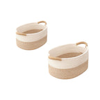 Rope Woven Baskets for Organizing Woven Rope Storage Basket Multifunctional Toy Basket for Desktop Nursery Office Bathroom Books-Serilas