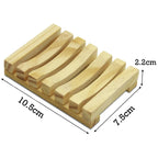 Natural Bamboo Soap Holder Wooden Bathroom Soap Storage Rack Prevent Mildew Soap Draining Box Organizers Bathroom Accessories-Serilas