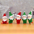Christmas Baby Elf Dolls Mini Baby Pendants Merry Christmas Decor Gifts Festive Party Decoration Xmas Toys Gift For Kid Child-Serilas