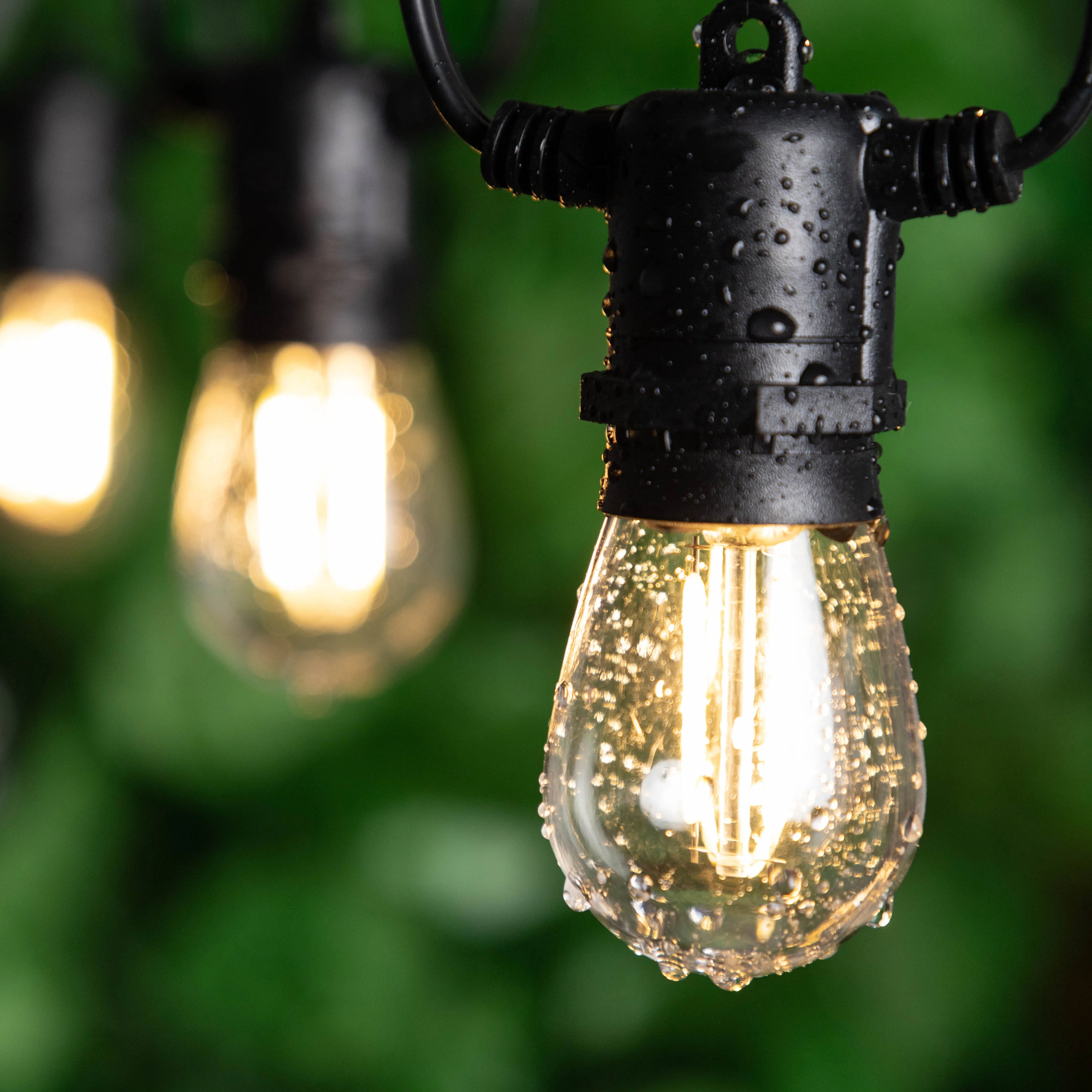 LED S14 String Lights for Outside E27 220V EU PLUG 2W Waterproof Patio Light Dimmable Shatterproof Waterproof Garden Light Decor-Serilas