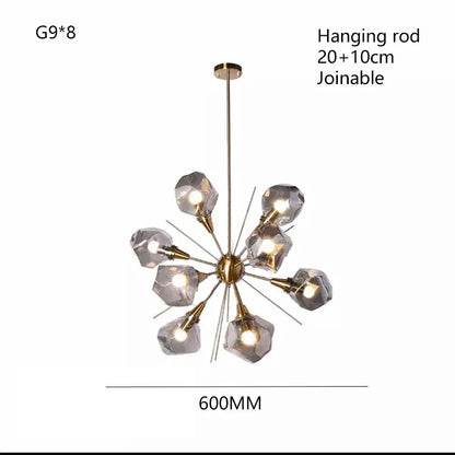 RockLume™ Modern Glass Pendant Chandelier