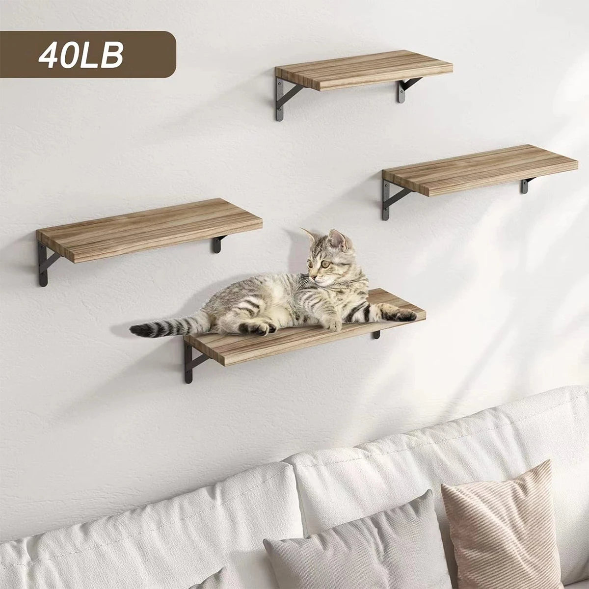 Floating Shelves for Wall,Bookshelves?Wall Mounted Wood Shelf for Living Room, Bathroom, Bedroom, Kitchen, Home Decor-Serilas