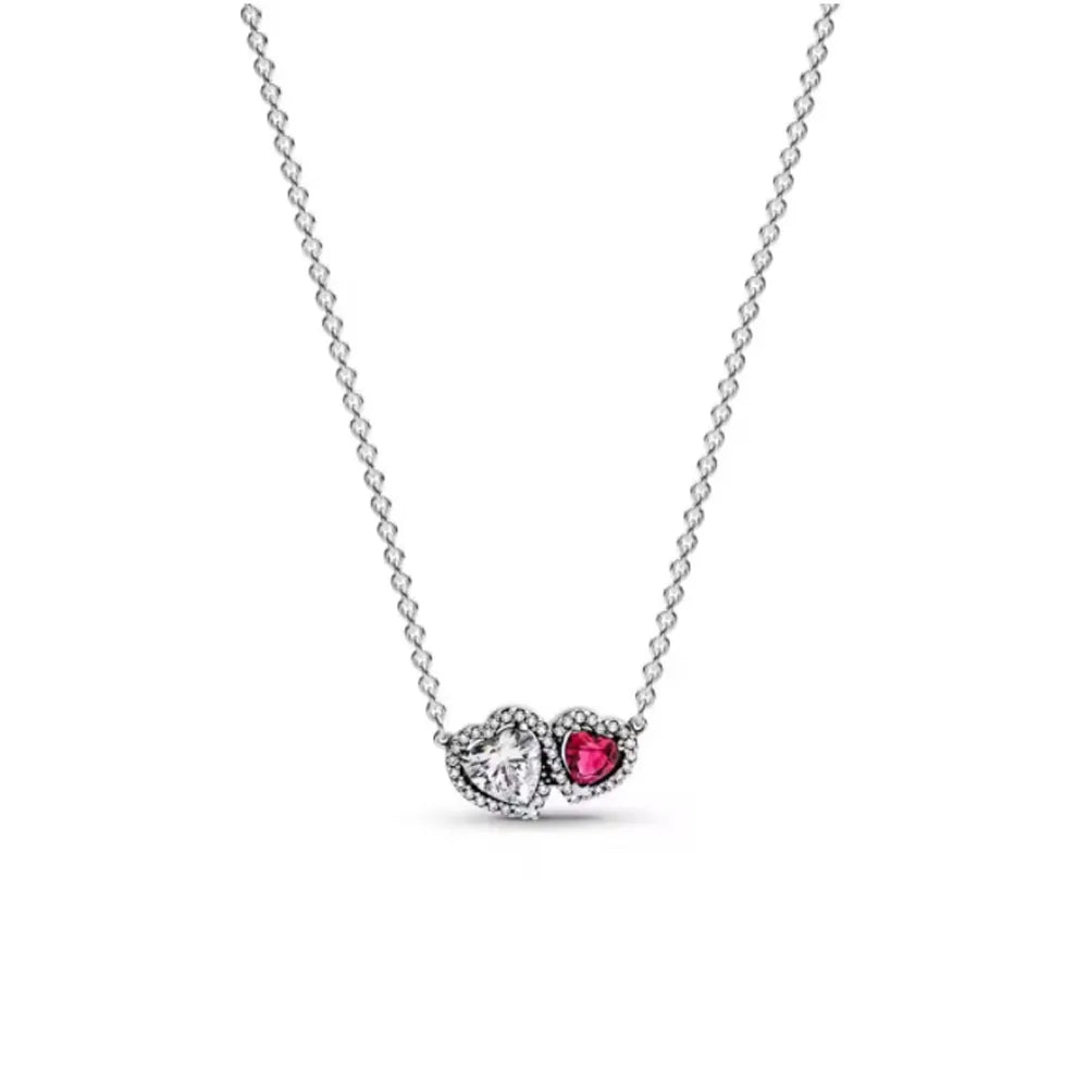 2025 New Heart-Shaped 925 Sterling Silver Elevated Red&Pink&Blue&White Heart Ring Lover's Holiday Gift Jewelry-Serilas