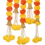 Marigold Flower Garlands 1.5m Artificial Flower Garland Indian DécorPooja Diwali Fiesta Day of The Dead Christmas Events Decor-Serilas