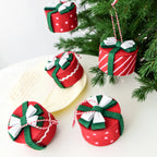 Christmas mini bow gift box gift wrapping accessories for Christmas tree Christmas home interior living room decoration items-Serilas