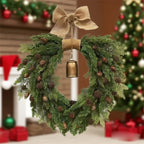 Christmas Beautiful Wreath Decoration Rustic Hanging Artificial Garland For Front Door Festival Family Atmosphere Celebrate Prop-Serilas