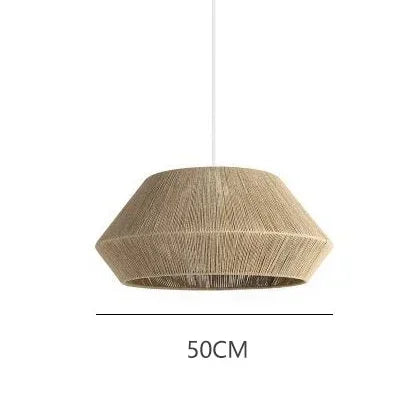 Vintage Hand-woven Rattan Lamp Retro Pendant Light Restaurant Decoration Hemp Rope Living Room Kitchen Lighting Fixture home dec-Serilas