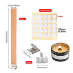 100Pcs Wooden Wick Stick with Base Candle Making Tools Multi Size Candlewick for Scented Candles Wedding Decor DIY Birthday Gift-Serilas
