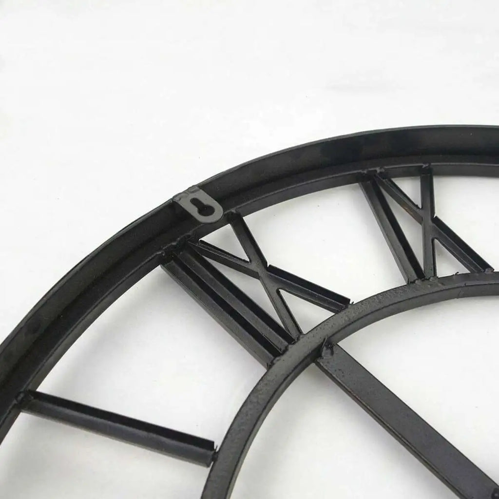 Modern 3D Large Wall Clocks Roman Numerals Retro Round Metal Iron Accurate Silent Nordic Hanging Ornament Living Room Decoration-Serilas