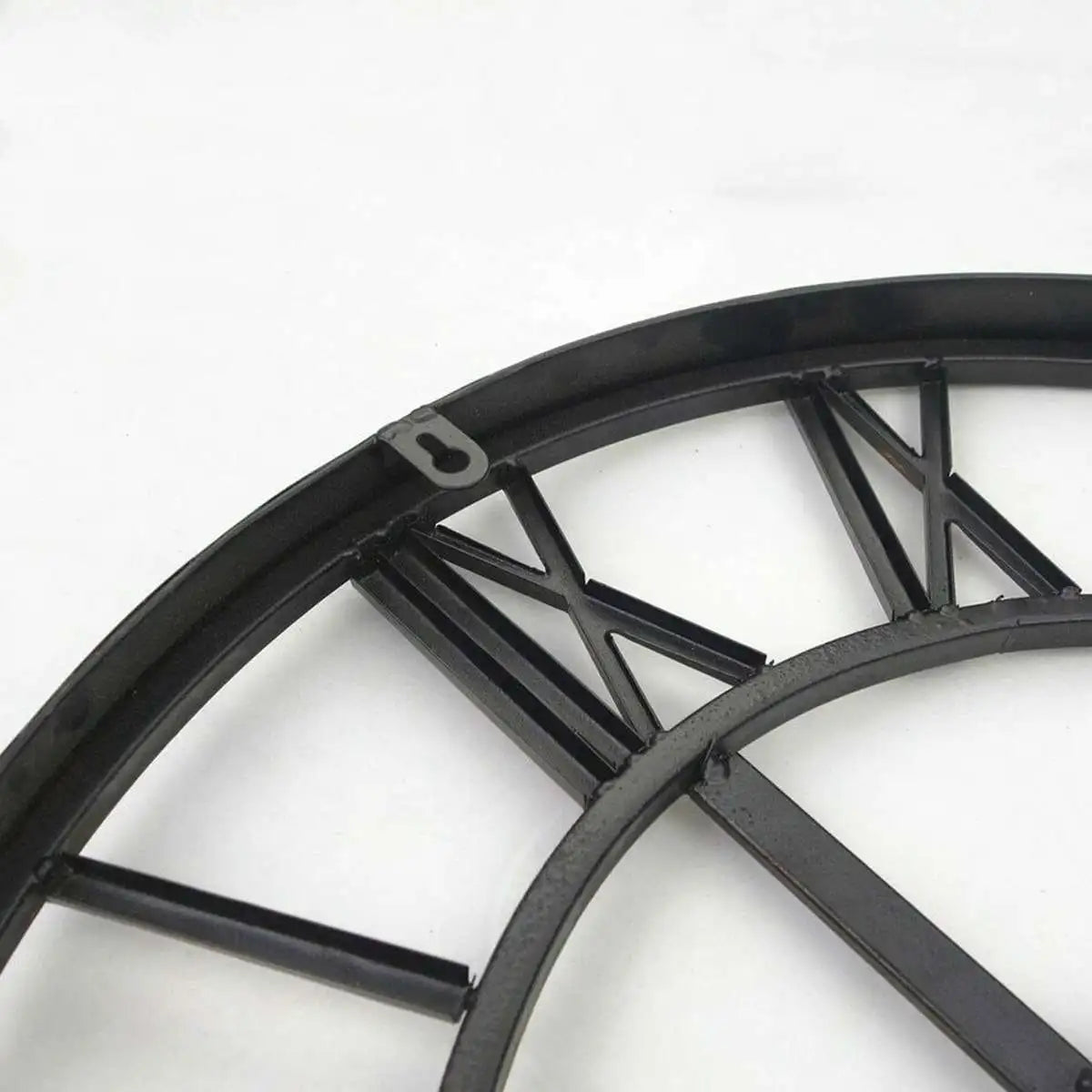 Modern 3D Large Wall Clocks Roman Numerals Retro Round Metal Iron Accurate Silent Nordic Hanging Ornament Living Room Decoration-Serilas