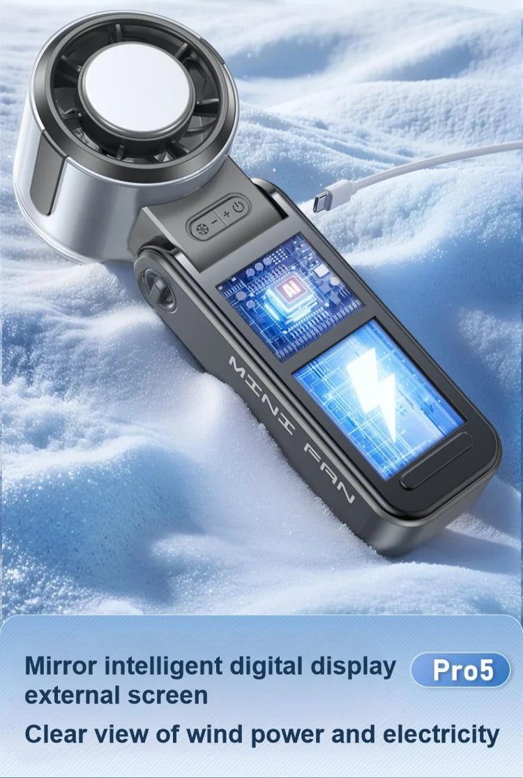 Portable Fans 29,000 RPM Collapsible Foldable TEC Superconducting Cooling Mini Portable Fan Air Cooler Minifan-Serilas