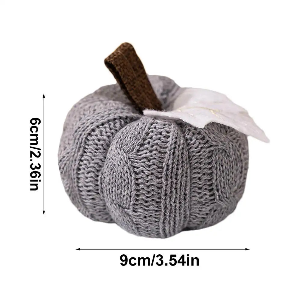 9cm Small Pumpkins Home Decor Knit Knitted Pumpkin Reusable Seasonal Charm Cozy Warm Decorative Ornaments Crochet Pumpkins-Serilas