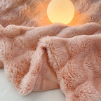 Luxury Faux Fur Rabbit Fur Thickened Blanket, Winter Soft Blanket Throw for Home Bed Sofa Cover 100X150cm 150X200cm 200X230cm-Serilas