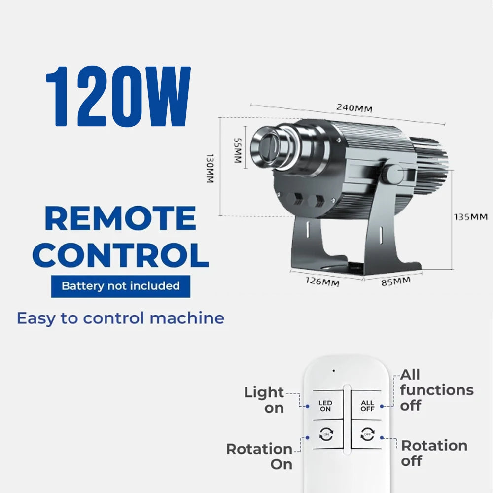 Custom Gobo Projector Light Custom Logo Lights Outdoor LED Rotating Customize Logo Spotlight for Commercial Shop Entrance Floor-Serilas