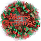 Christmas Tree Decorations Ribbon Mesh Ribbon for Wreath Bow Garland 2025 Christmas Decor Home Decor Gifts Navidad New Year 2026-Serilas