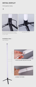 RGB LED Floor Lamp Remote APP Control Music Sync Corner Mood Lighting Smart Modern Mood Standing Lights for Bedroom Living Room-Serilas