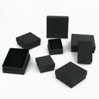 1PCS Black Square Jewelry Display Gifts Box Organizer Engagement for Ring Earring Brooch Necklace Bracelet Packaging Boxes-Serilas