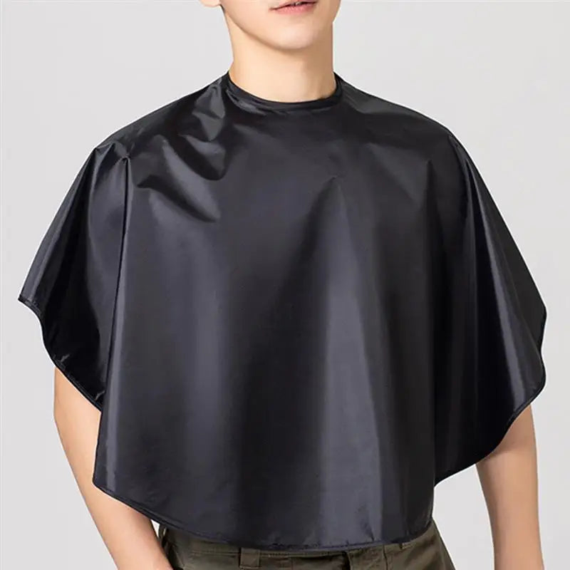 Black Hairdresser Apron Hair Cut Cape Salon Client Gown Robes Cape Waterproof Hair Cutting Smock For Clients Kimono Style Capes-Serilas