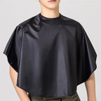 Black Hairdresser Apron Hair Cut Cape Salon Client Gown Robes Cape Waterproof Hair Cutting Smock For Clients Kimono Style Capes-Serilas