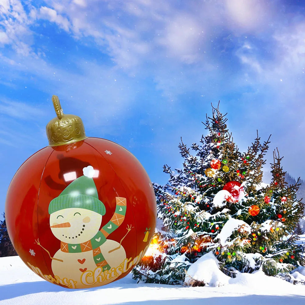 Hot Sale Outdoor Christmas Inflatable Decorated Ball Pvc Giant Big Large Balls Xmas Tree Decorations Toy Ball Without Light-Serilas