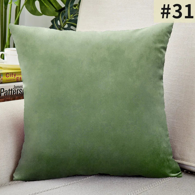Velvet Cushion Cover Solid Color Throw Pillow Covers for Living Room Sofa Decorative Pillow Home Decor Pillowcase-Serilas